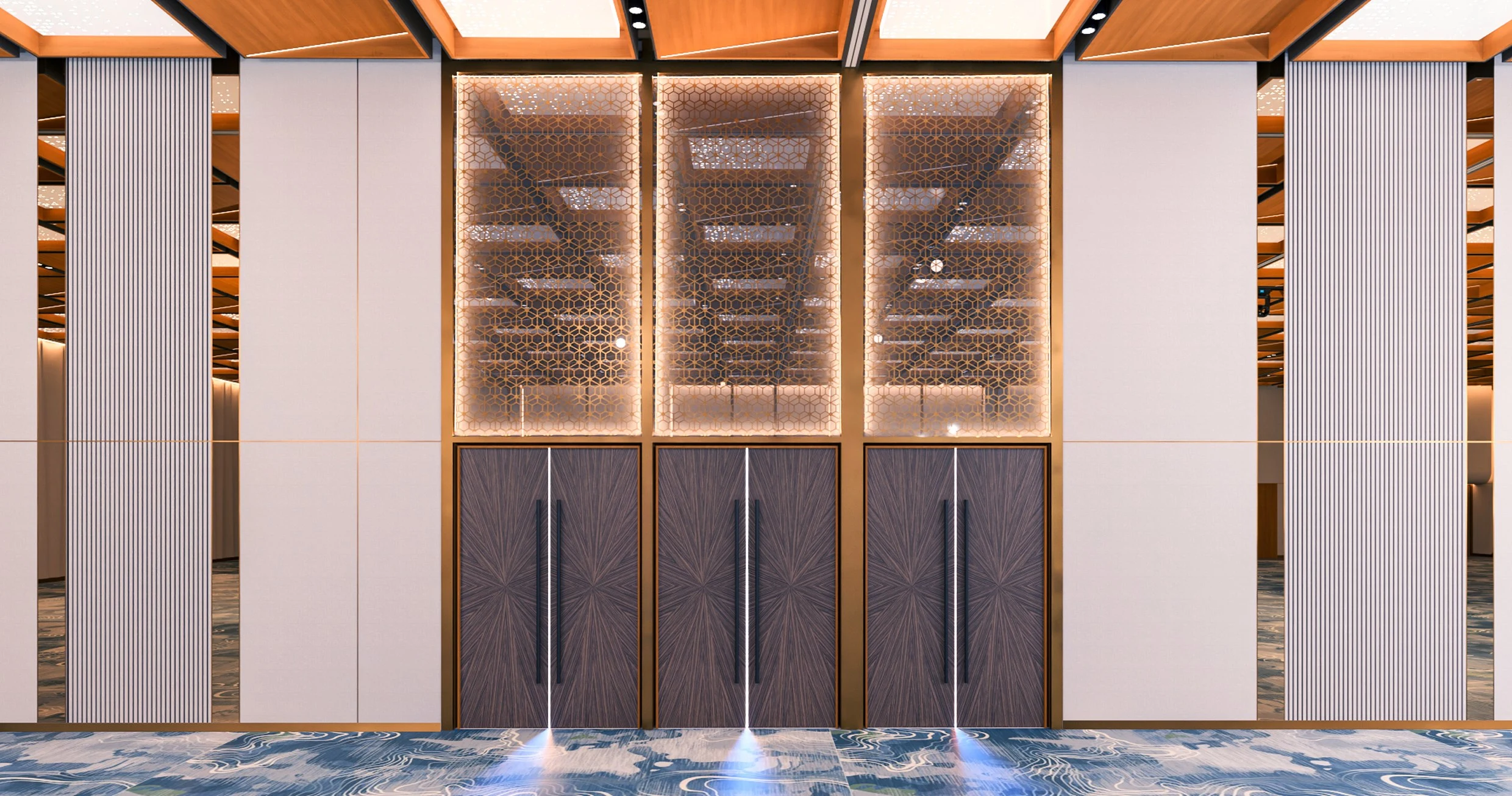 Họa tiết vách giác cắt kim cương Bcons Diamond Palace